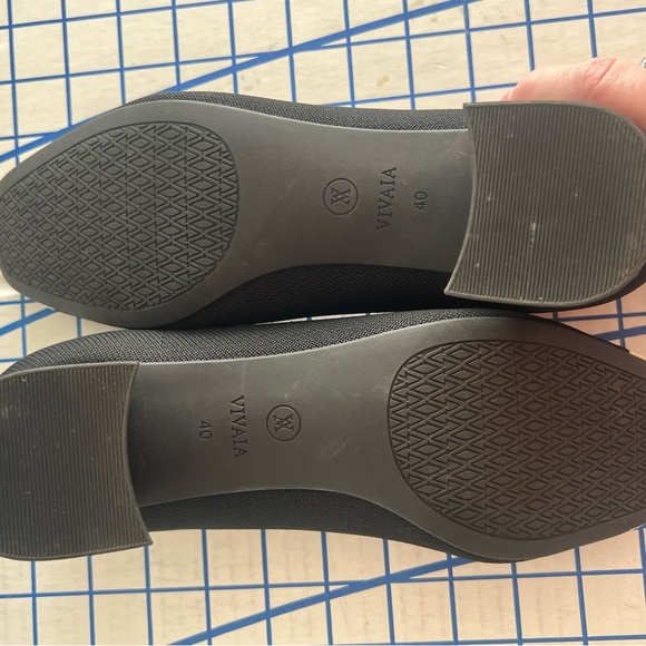 VIVAIA JULIE ROUND TOE CHUNKY HEEL COMFORT VERSATILE BLACK CREAM SZ 40 - Picture 8 of 10